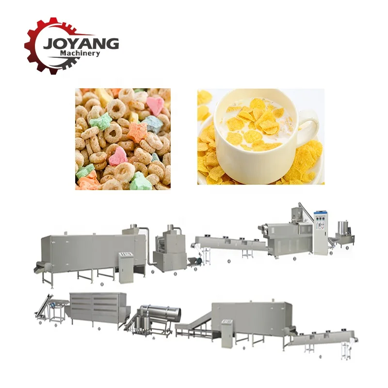 Food Grade Stainless Steel Breakfast Cereals Equipment Corn Flakes Processing Line