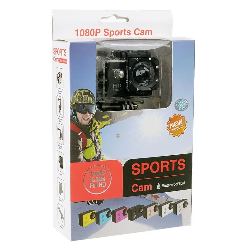 Wi-Fi водонепроницаемый для ныряния с экшн-камерой на 30 м 1080P Full HD шлем Экстремальный Спорт DV камера