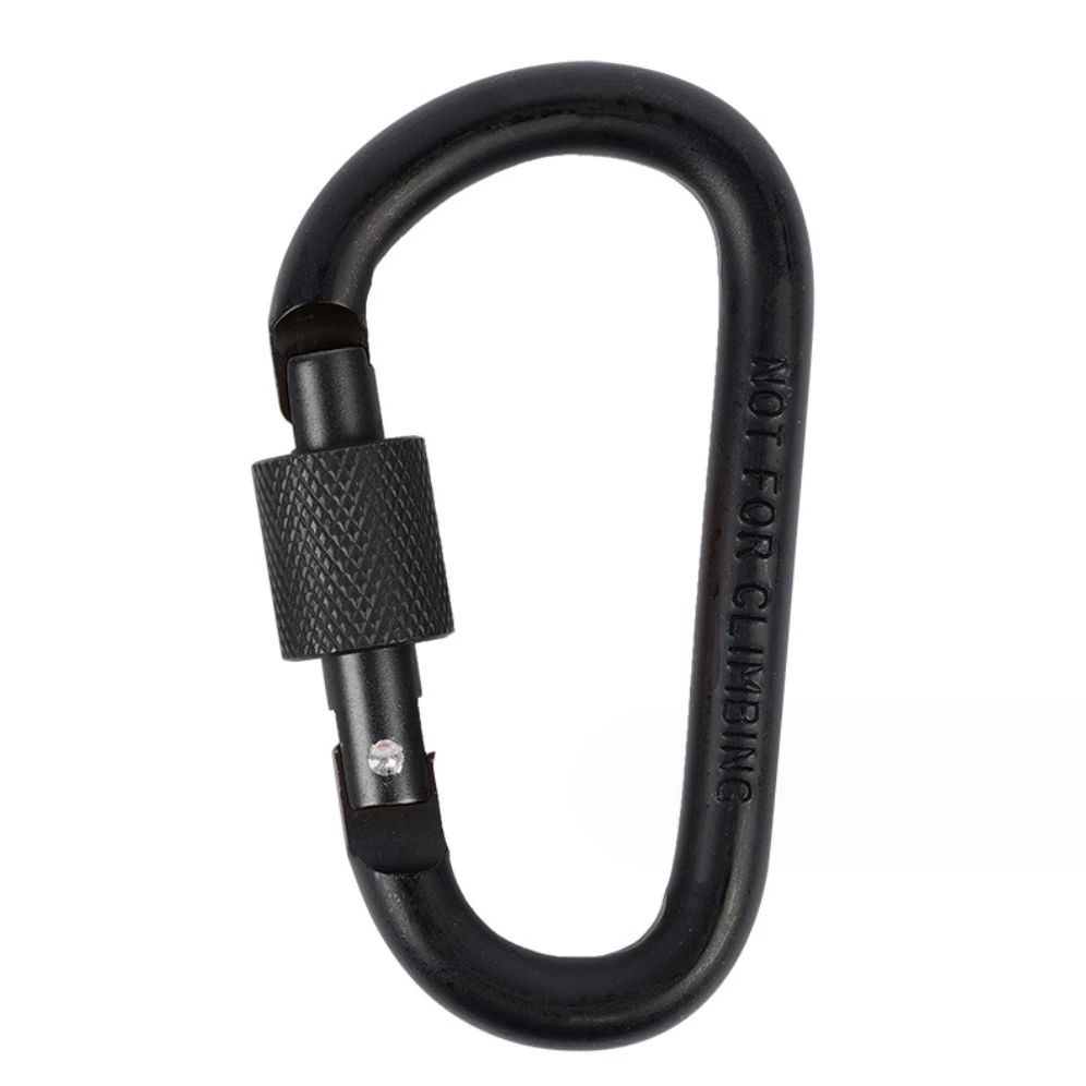 SOLO WILD Bold 8CM lockable D-type carabiner hook Custom Aluminium Alloy carabiner keyring  keychains carabiner