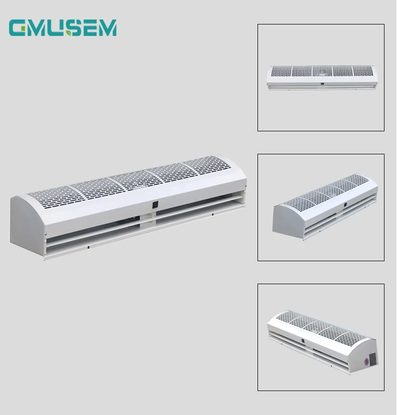 PTC Heating Aluminum Blower Cross Flow Heated Air Curtains For Various Places