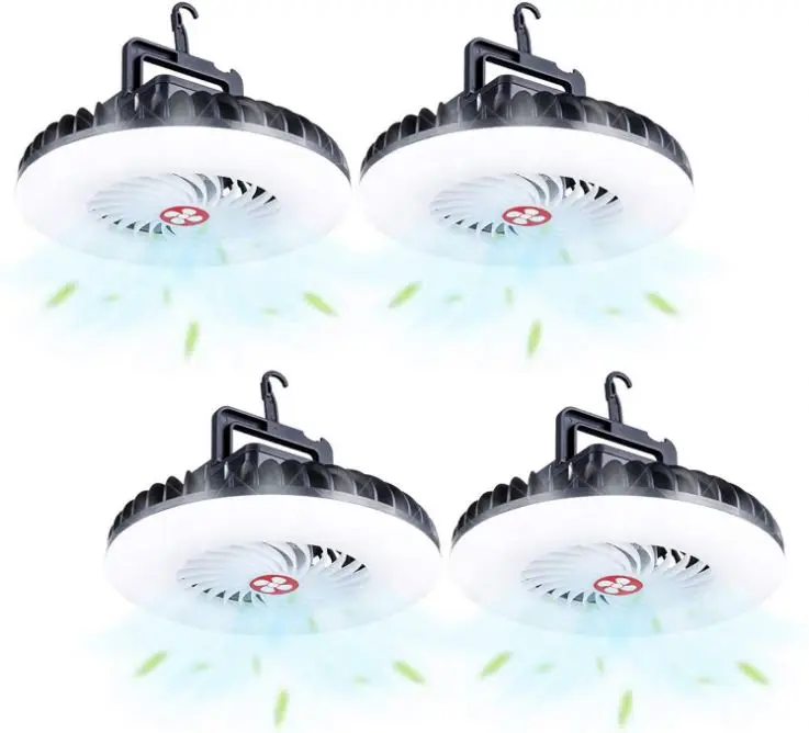 Outdoor Camping Light with Fan Tent LED Rechargeable Waterproof,luz de Camping multifuncion con ventilador Led recargable