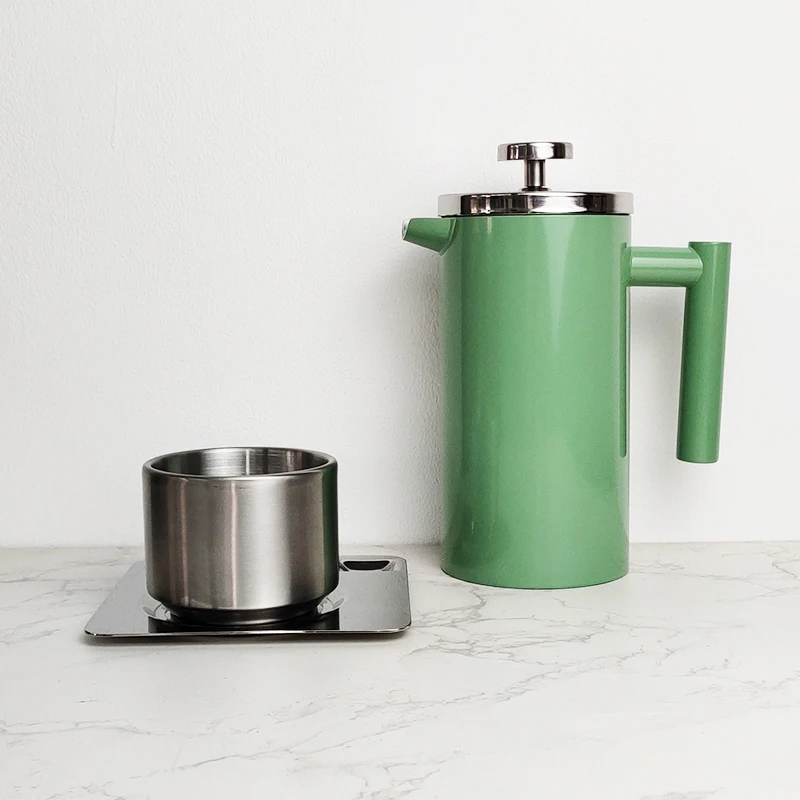 High Quality Color Painting Coffee Maker Plunger Stainless Steel Cafeteira Prensa Francesa 8 Cup French Press