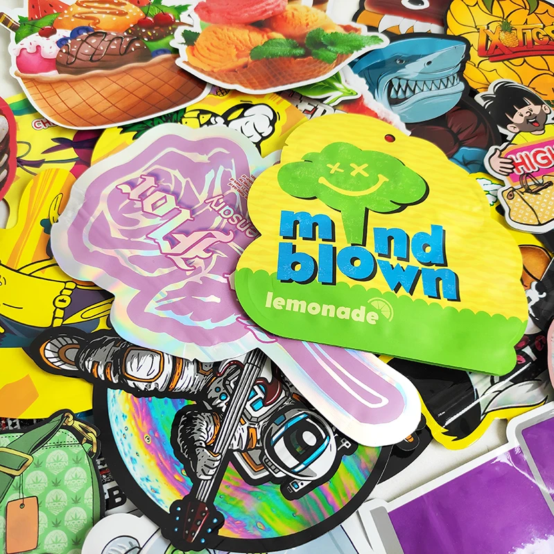 Custom Irregular Special Shaped Zip Plastic Cartoon 1g Foil Food Grade Smell Proof Die Cut Packaging Mylar Bag