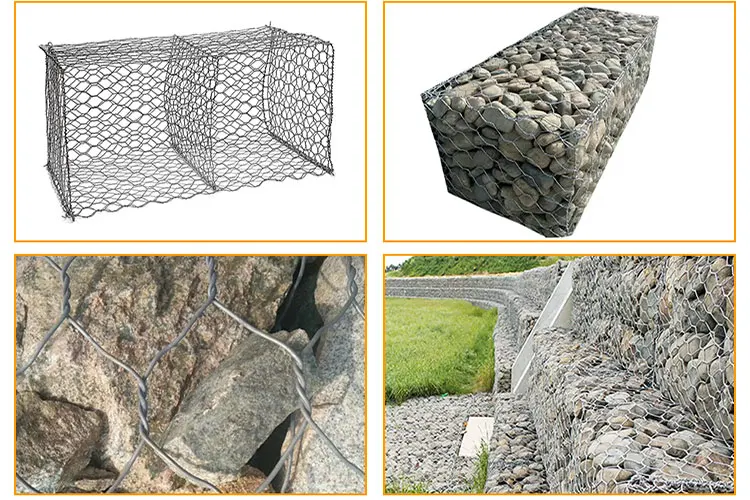 80x100mm 2x1x1 pvc galfan 260gsm galvanized wire mesh gabion baskets box