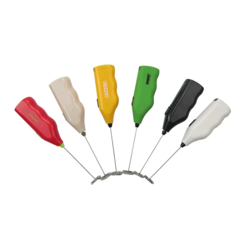Yellow color custom logo cheap promotion coffee mixer electric promotion milk frother