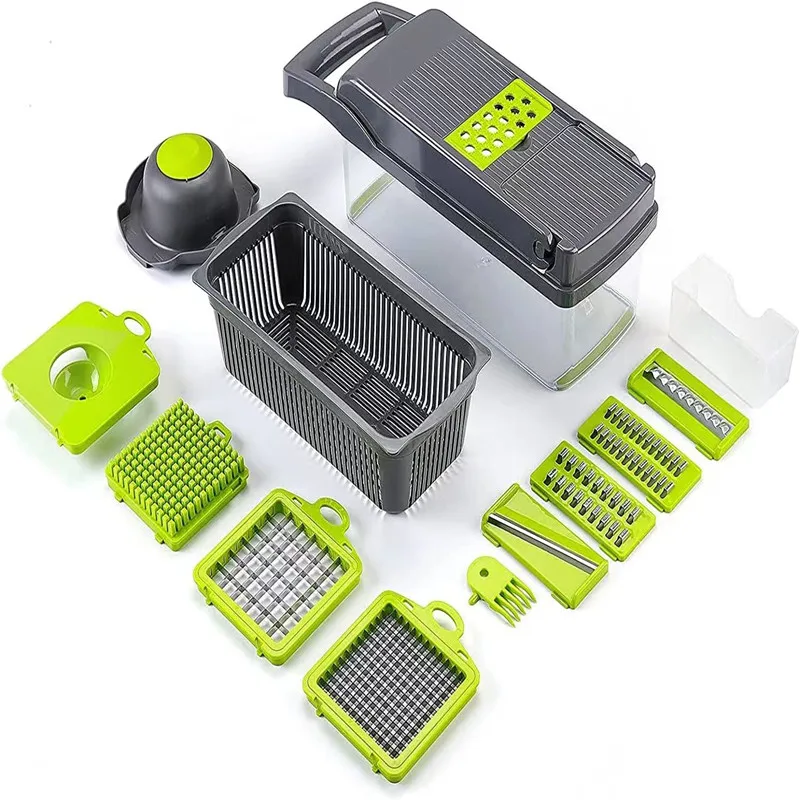 2023 Top 12 In 1 Manual Vegetable Mandoline Slicer Veggie Chopper Food Chopper Onion Cutter Vegetable Slicer