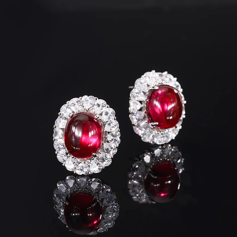 Женские серьги-гвоздики из 925 серебра 10 х12