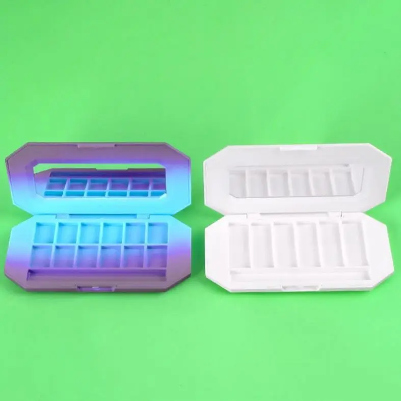 6 holes 12 holes fantastic faded color empty big eyeshadow case empty eye shadow palette  packaging eyeshadow plastic case