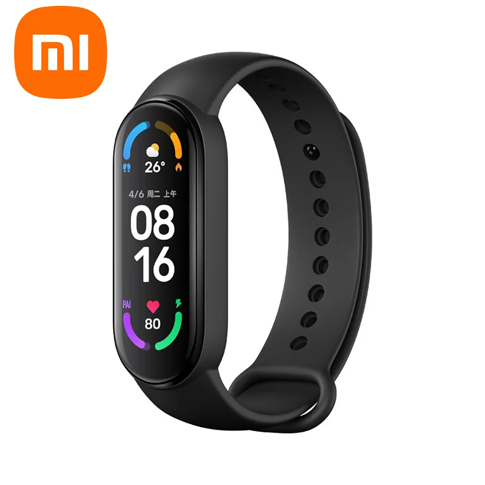 xiao mi band 6 Classic 5 ATM Silicone Smart Watch Sport