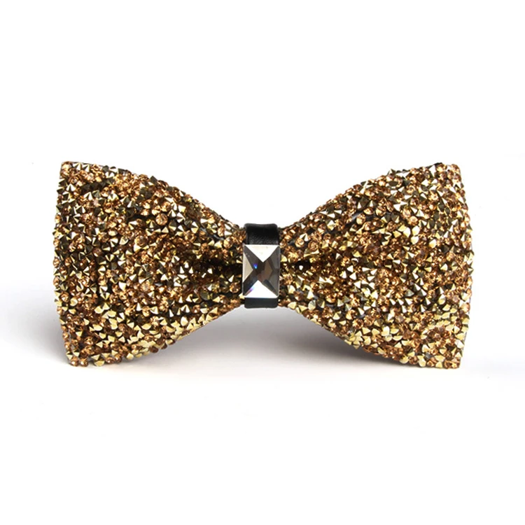 Men Fashion Wedding Party Accessories Neckwear Banquet Male Bow Tie Suit Accessories Luxury Diamond Crystal Gem Bow ties