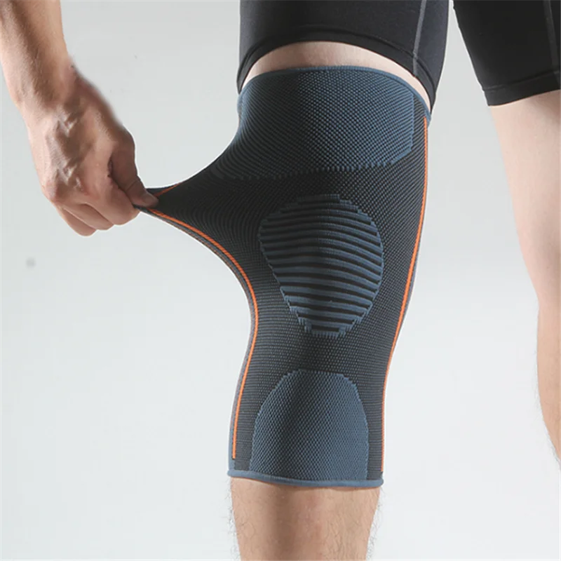 Factory Price Custom Knee Support Tool Hot Selling Customized Logo Non-Slip Nylon Compression Knitted Brace Sleeve