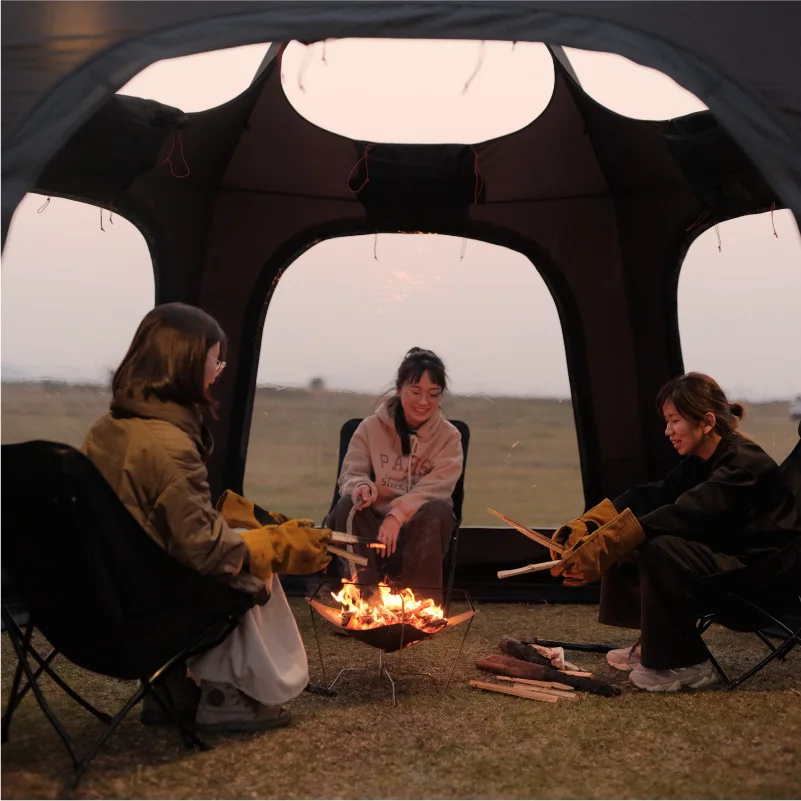 Vidalido Ridge Tent Hexagon Multi-Person Living Room Account Outside Camping Fire Tent