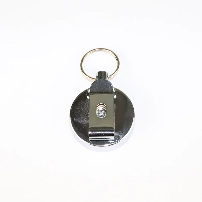 High Quality Stainless Steel Yoyo Keychain Name Id Badge Holder Retractable Metal Durable Badge Reel Alligator Clip Custom Logo