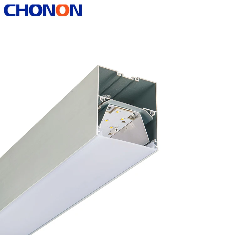 Modern Silver Office Hotel PC Diffuser Aluminum Tube LED Linear Light