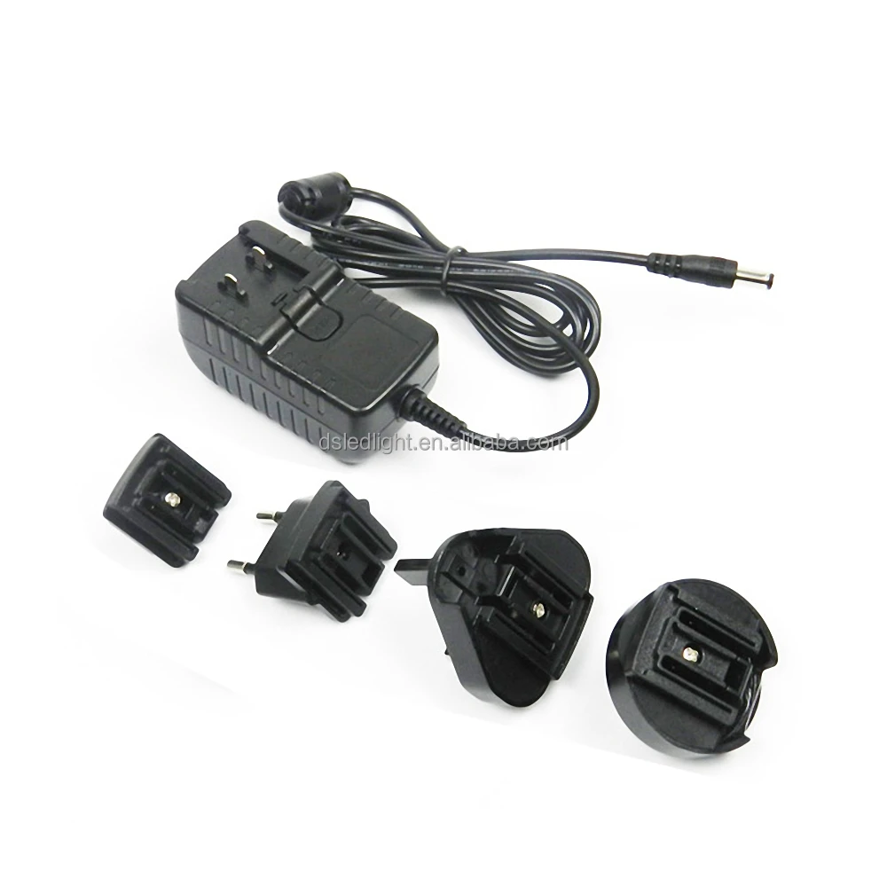 Passed All Certification Wall Mounted EU USA AU UK plug 12W DC12/24V 3Years Warranty LED adapter for LED strip light