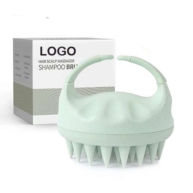 Salon-Grade Scalp Massager Custom Shampoo Hair Brush with Soft Silicone Bristles Massage Brush Shower Hair Brush