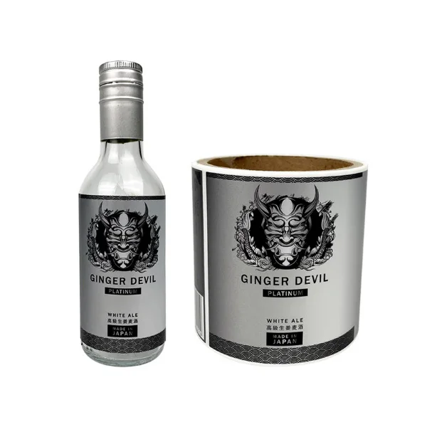 
 OEM печать упаковка IML этикетка рулон штампованная алюминиевая пользовательская логотип наклейки водонепроницаемые виниловые наклейки для бутылок вина  