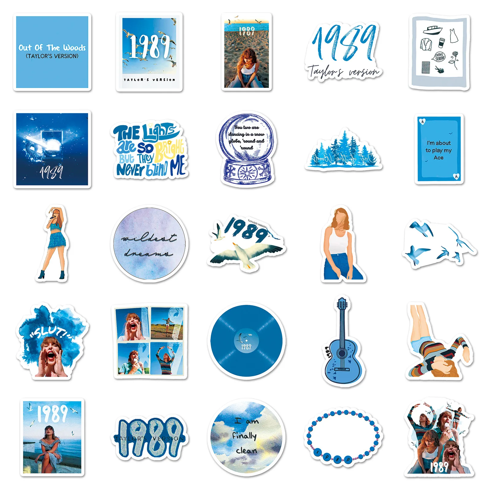 50pcs Taylor Albums 1989 Personalized Creative Graffiti Booklet DIY Skateboard Luggage Phone Case Singer Swift Stickers