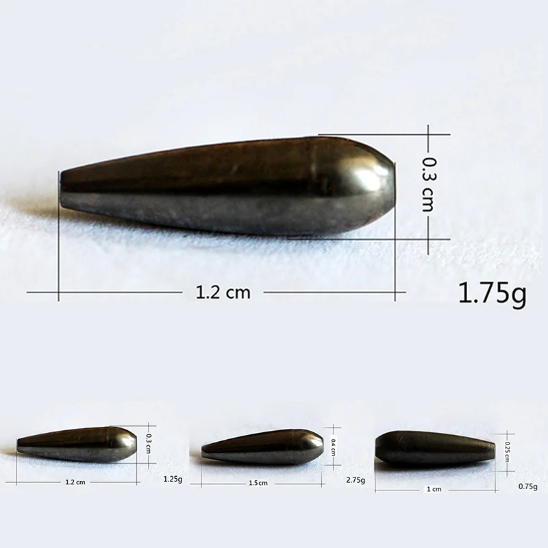 Chentian Tungsten Bead  Tear Water Drop Tungsten Worm Weight Fishing Sinker Lure Tool