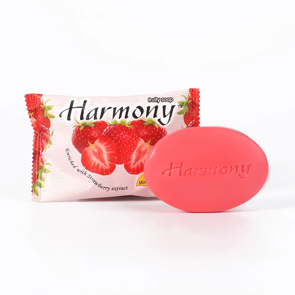 Hot sell Wholesale Harmony Soap 75g Strawberry Soap 100g High TFM Fruity Aroma Rich Foaming Orange Jabon Harmony China Factory