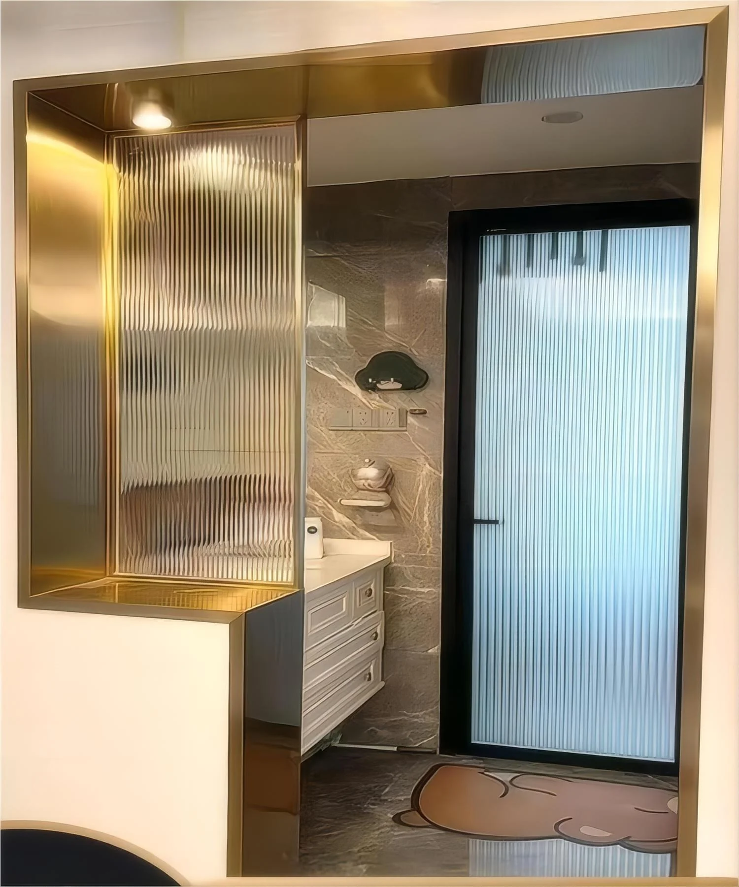 Stainless Steel Sheet Metal Strip Luxury Arc Decorative Ceiling  Flower  and Door Frame Cover