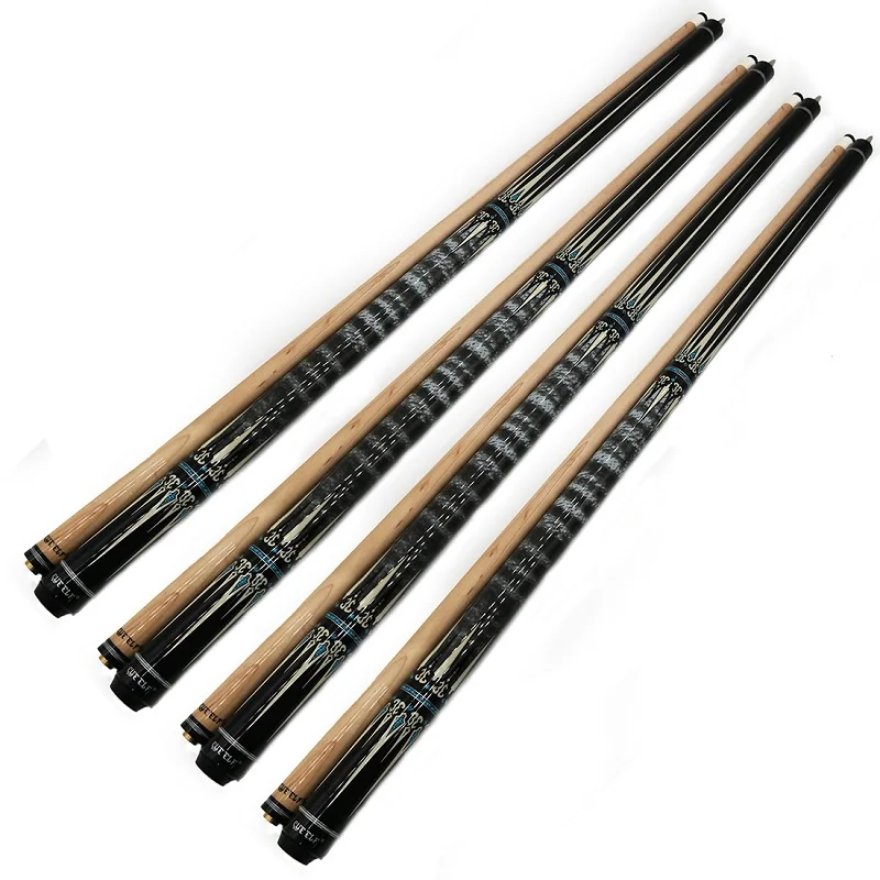Cueelf fashionable wrap less center joint american style billiard cue stick for billiard room pool cue stick