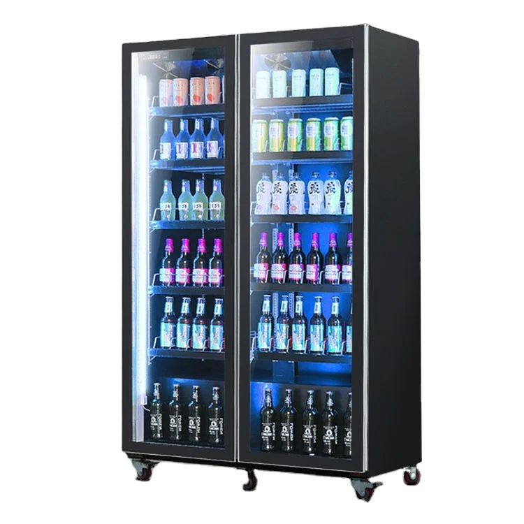 Wholesale home commercial use glass door beverage display coolers Fresh refrigerator Ice water cooler for sale