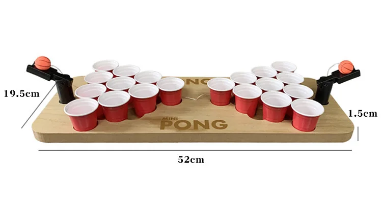 2021 Party Drinking Mini Wooden Red Cups Beer Pong Set Drinking Games