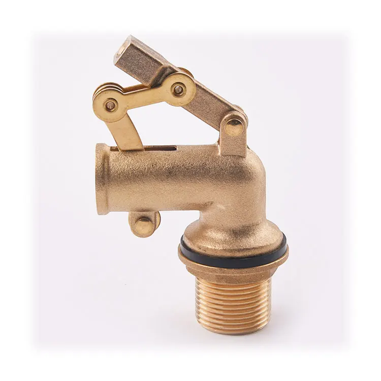 Forging Brass Water Tank Level Mechanical Electroplate Floating Valve With Orange Ball