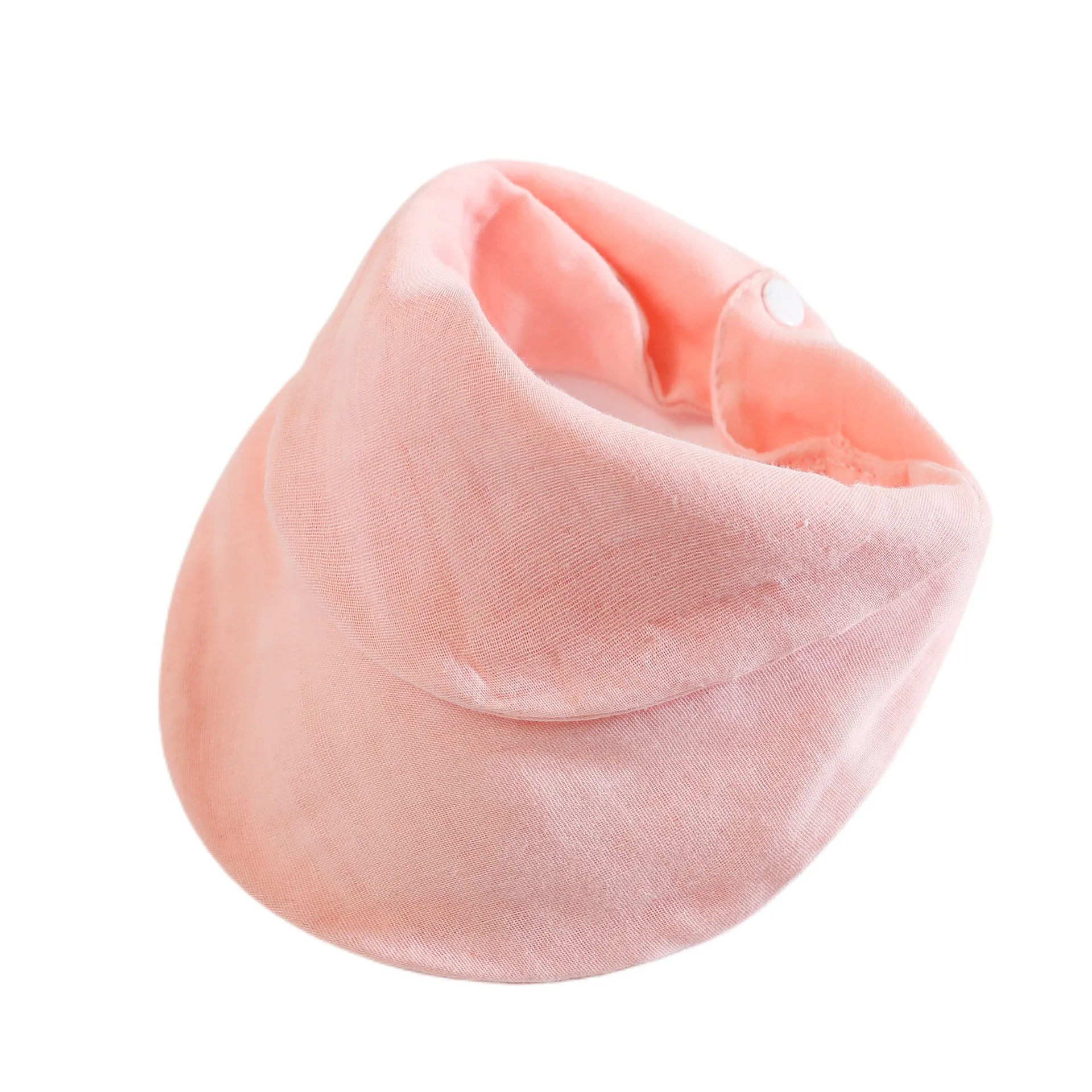 100%  cotton muslin baby bibs Newborn Snap Button Soft Triangle Saliva Towel Burp soft absorbent Cloth Feeding Drool Bibs