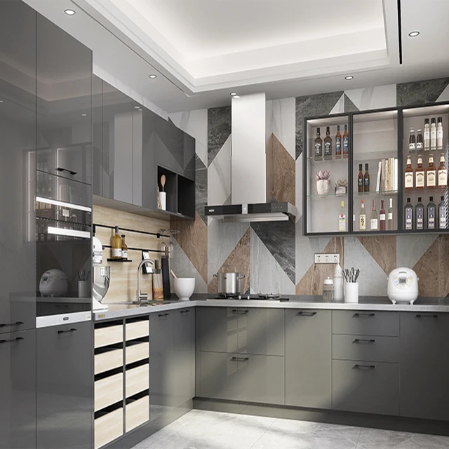 HZ designs modular wooden cabinet with high quality kitchen cabinets