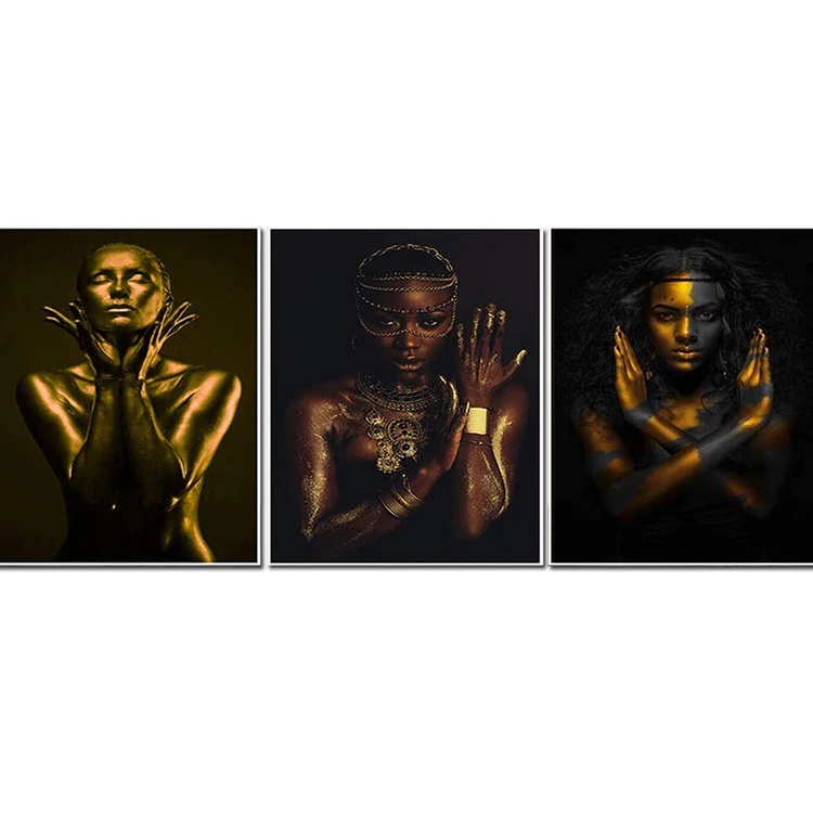 Гостиная Спальня Декор портрет черная девушка настенный Арт плакат американская африканская Женская Живопись