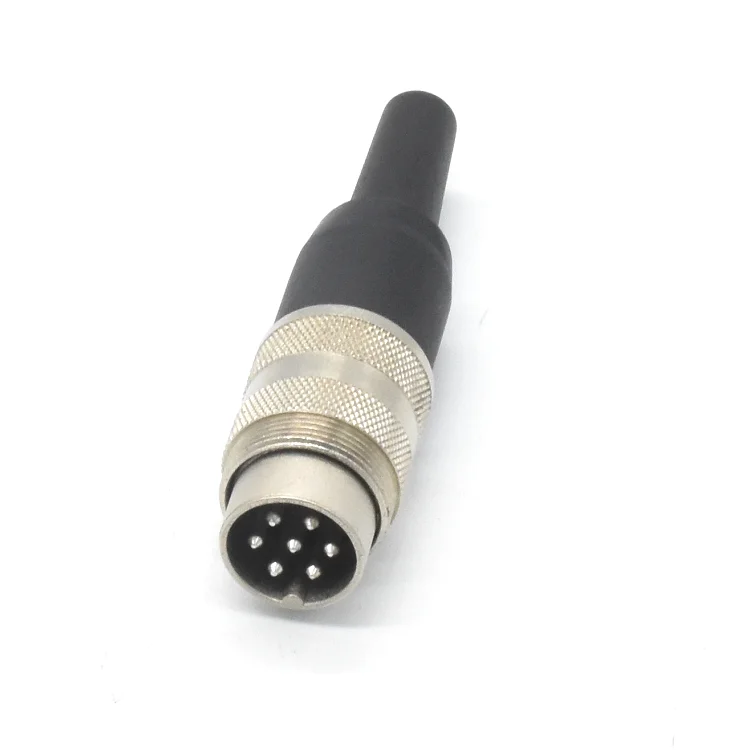 Customiozed OEM J09 with plastic tail pipe 7 pin m16 circular straight male connector