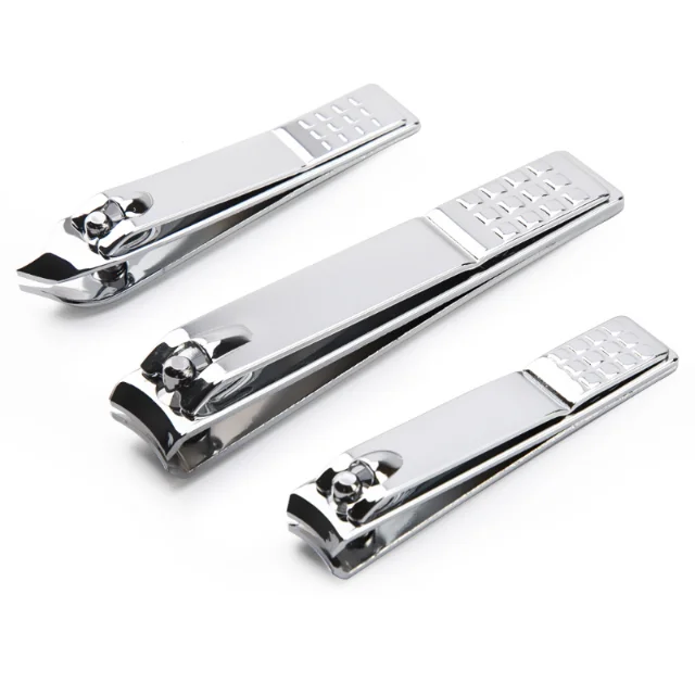 Silver Professional Portable Finger Cutter Stainless Steel Cuticle Thick Toenail Clippers