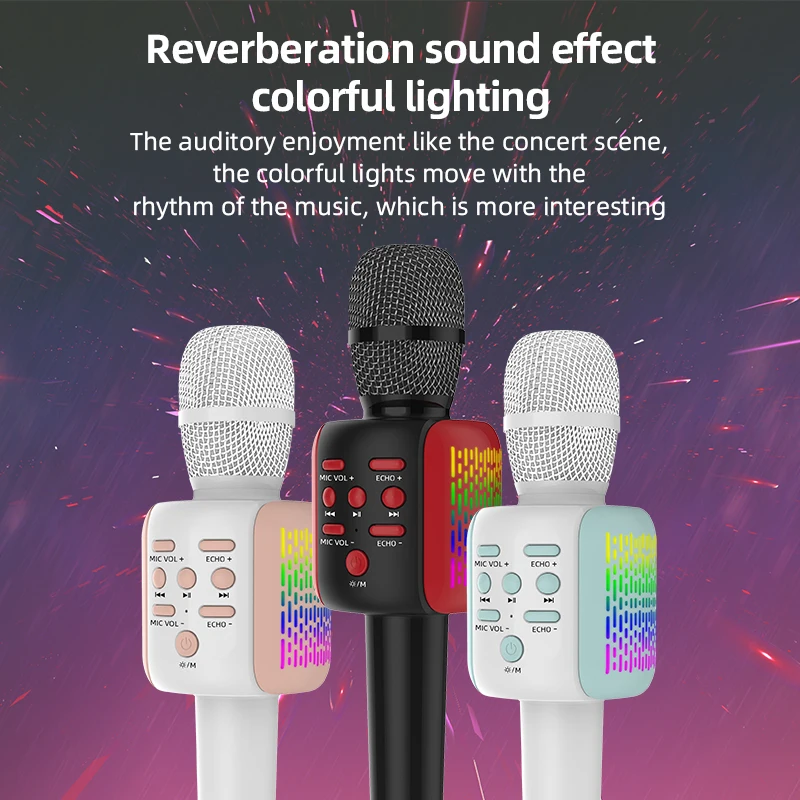 V20 music function funny karaoke game collection small battery toy promotional For fun gift microphone