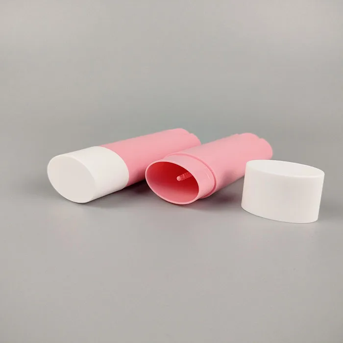 15g Empty Chap stick Tube Lipstick Container  Flat Oval Lip Balm Tube Portable Makeup Lipstick Tubes With Lid