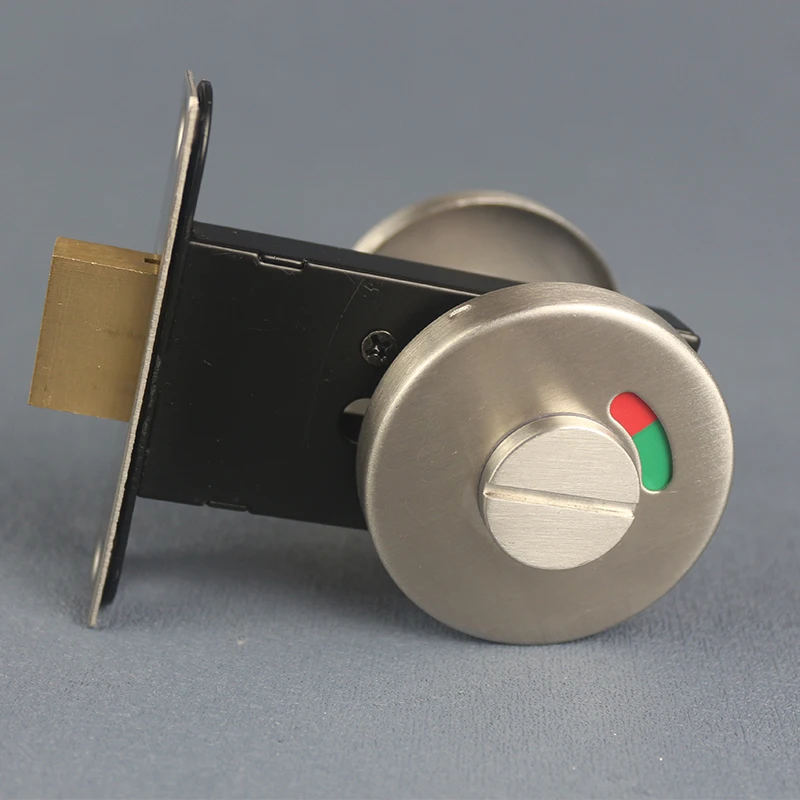 Round popular stainless steel 304 bathroom door lock indicator plate with green& red indication