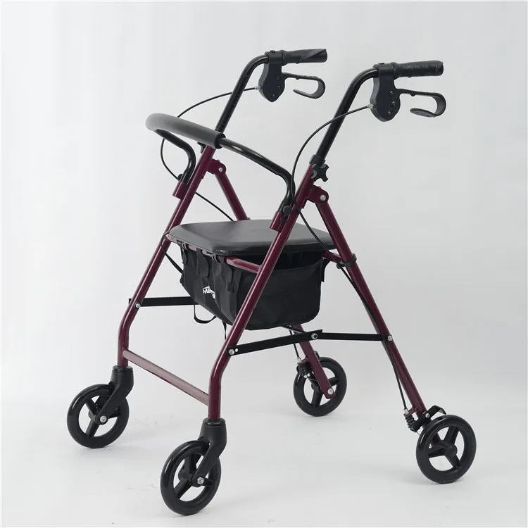 
Best price custom Standing Aluminum folding Walker Rollator with Two Mode 