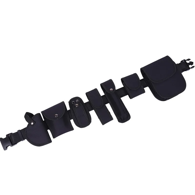 Multi-functional 8pcs Set Security Belt Combat Special Service Nylon Outdoor Tactical Belt