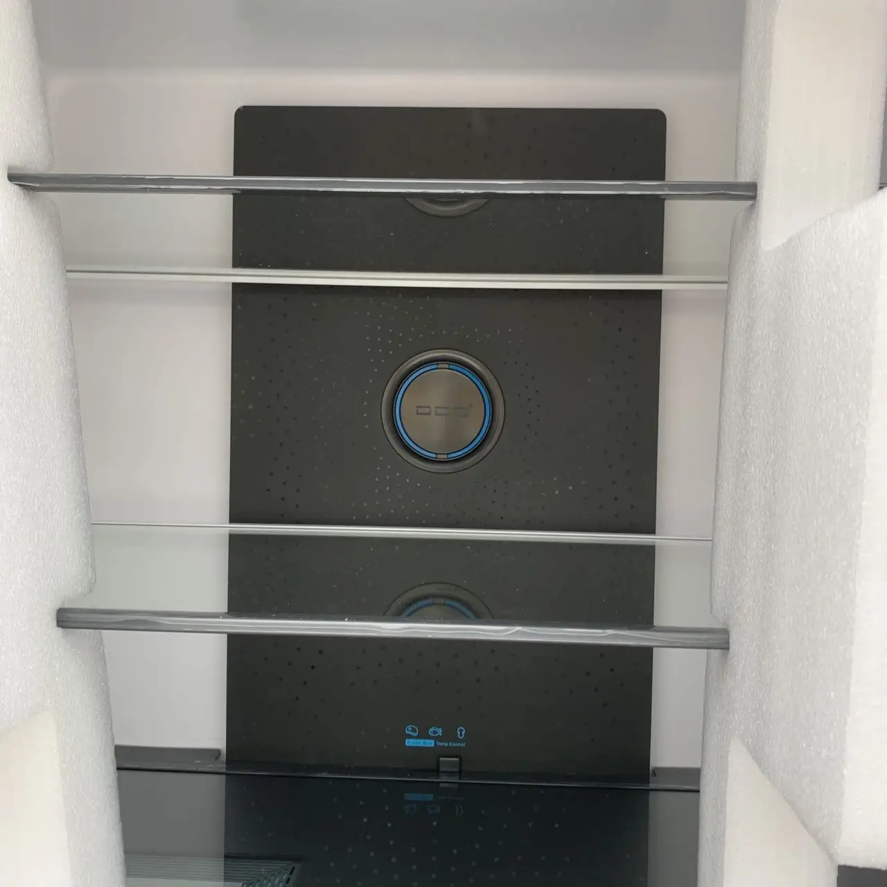 H 476L Large capacity 4-door fridges for home, Premium black glass panel refrigerator Luxury French doors