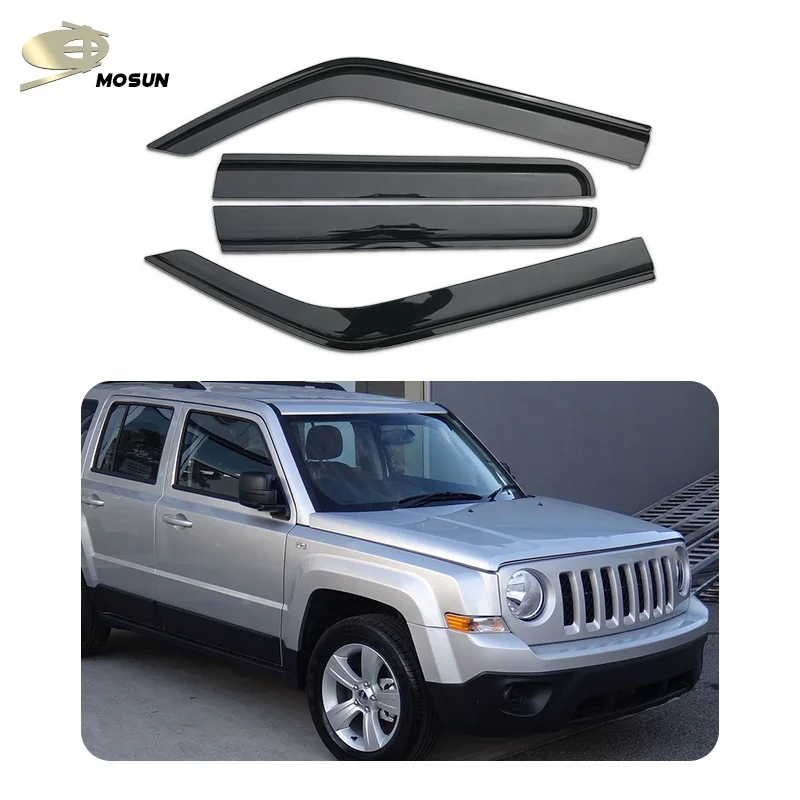 Mosun PMMA Защита от солнца Дождь гвардии окна козырек для Jeep Patriot 2007-2017 сплошные щит окно дефлектор Vent тенты