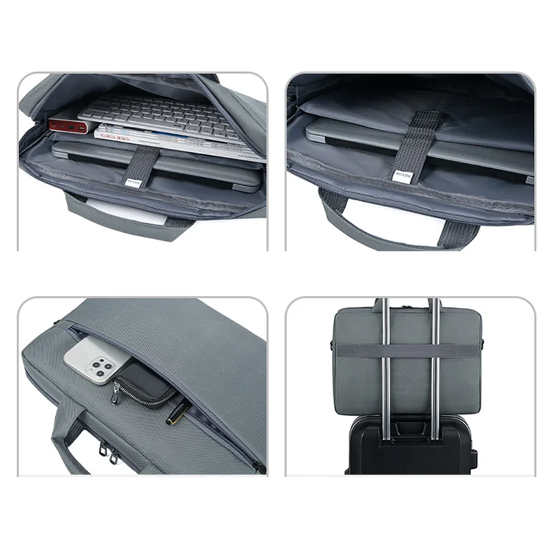 Custom LOGO Wholesale Cheap 15.6 Inch Large Capacity Durable Waterproof Strong Zipper Messenger Laptop Bag