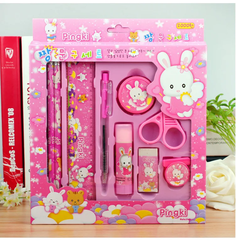 kids pencil ruler stationery multifunction creative prize gift student stationery set for Children Office & School Supplies