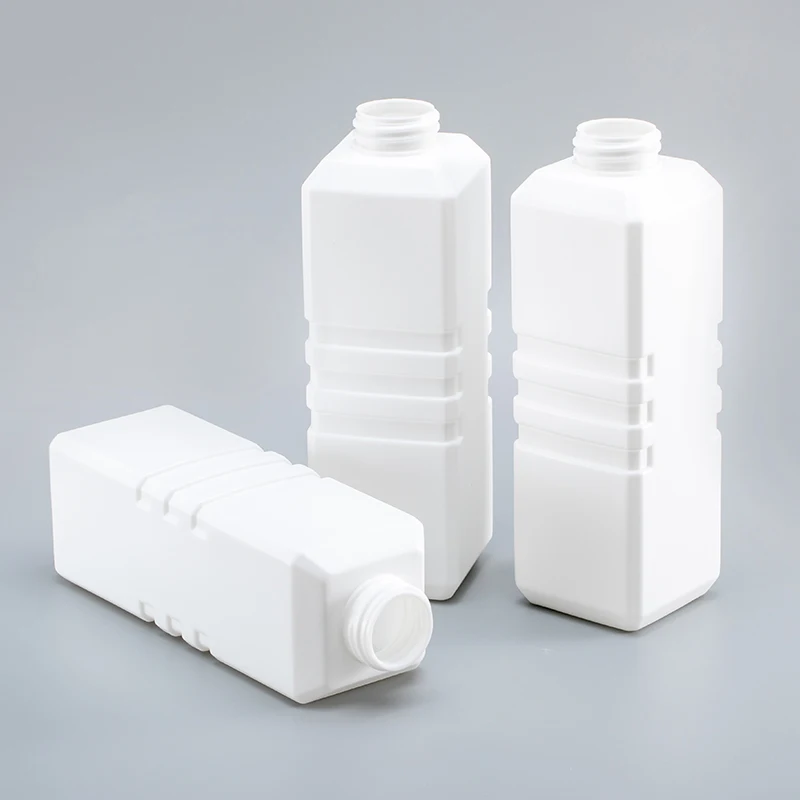 500ml square with push pump head shampoo body wash liquid packaging container empty plastic bottle