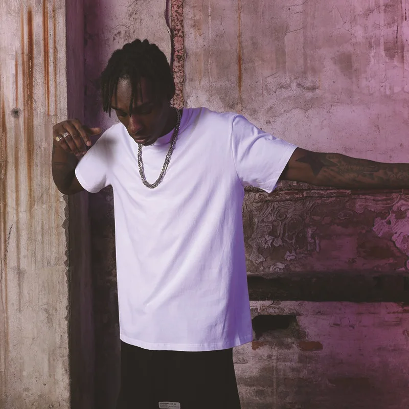 240 Gsm 100% Cotton Oversize Manufacture Custom Screen Printed Embossed Puff Print Heavyweight t-shirt Heavy Cotton T Shirt