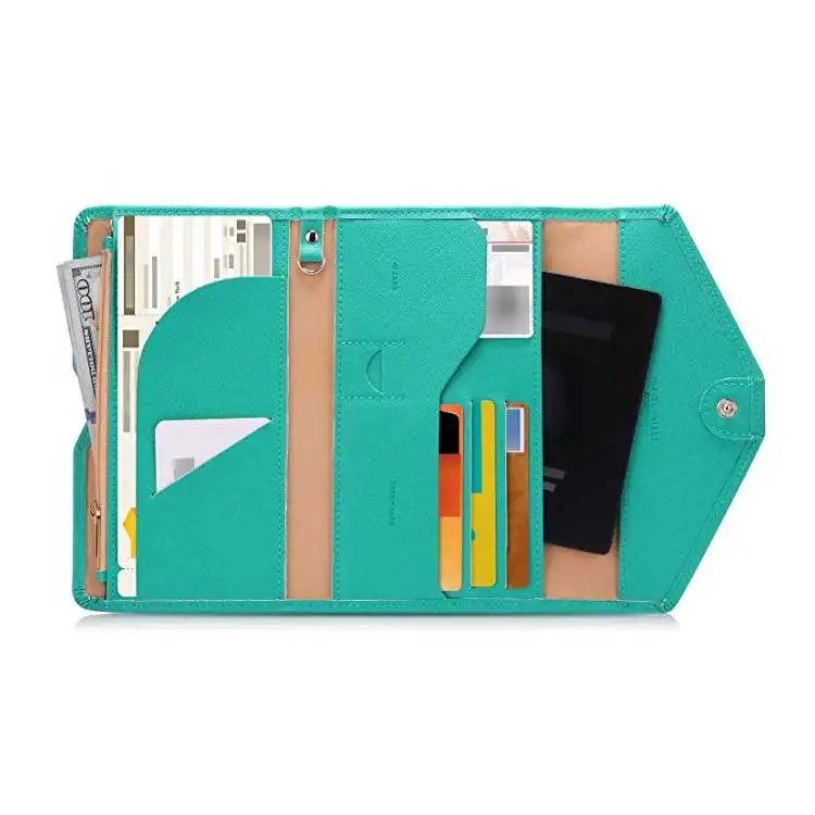 Gift Set Women White Leather Waterproof  Vegan Organizer Sublimation Cover Pu Personalized Travel Wallet Family Passport Holder