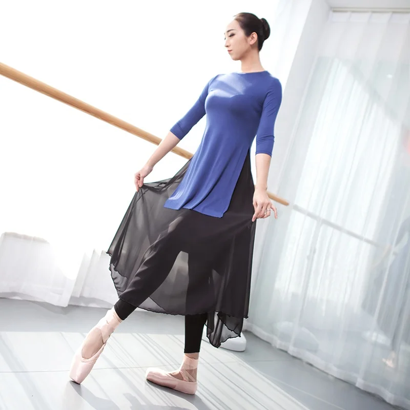 Adult Fitness Body Shape Ballet Skirts Modern Dance Long Classical Dance Gauze Skirt For Women