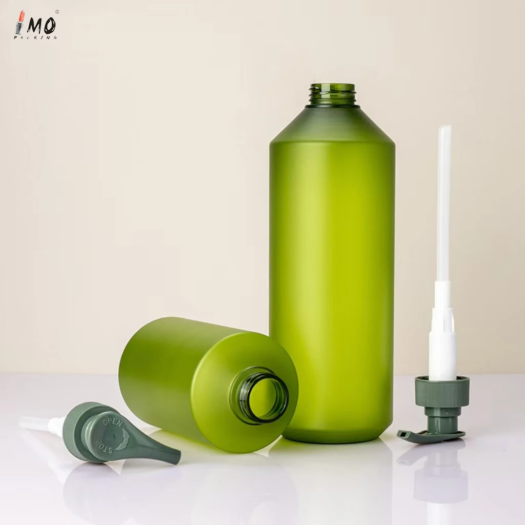 500ml 1000ml Creative pet sloped shoulder large capacity shampoo conditioner shower gel bottle high-end care set plastic bottle