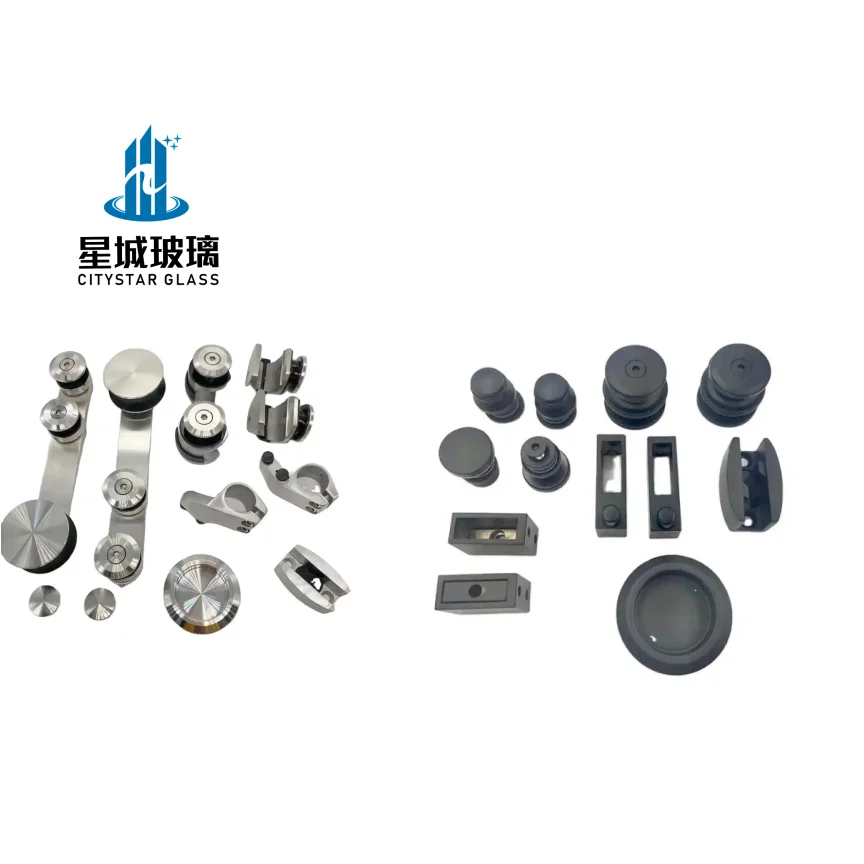 Bathroom shower door glass sliding hardware shower roller screen accessories tempered glass sliding glass door fittings