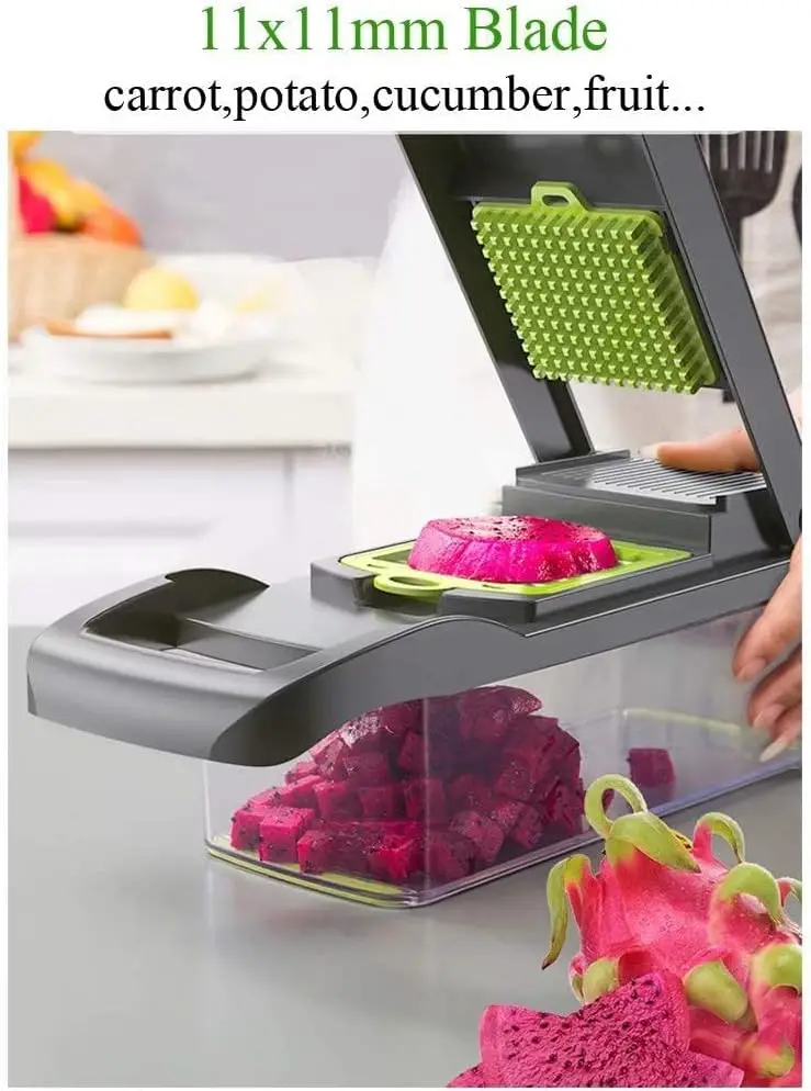 Hot Selling Kitchen Multi 12 in 1 Manual Mandoline Fruit Vegetable Cutter Onion Dicer Slicer Vegetable Chopper